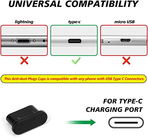 5PCS USB C Dust Plug & 28x Phone Speaker Mesh Dustproof Adhesive Stickers for iPhone Duo /18/17/16/15 Pro Max, Samsung Galaxy S23, S22, S21, Type-C Port on Smartphone, Anti Dust Kit with Tweezers