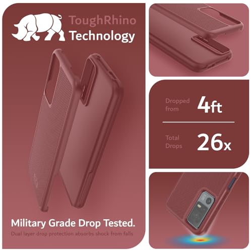 TUDIA MergeGrip for Jitterbug Smart 4 Case T608G, [Military Grade Drop Tested] Shockproof Protection Slim Rugged Dual Layer Heavy Duty Phone Cases for Senior - Burgundy - color: Burgundy