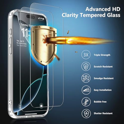 SPIDERCASE for iPhone 16 Pro Max Case, [Military-Grade Drop Tested] Slim Case Clear - color: Clear, size: iPhone 16 Pro Max