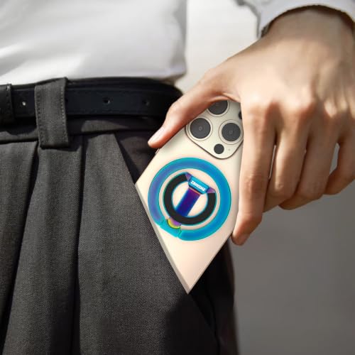 Magnetic Phone Ring Grip for MagSafe Compatible with iPhone Samsung (Color) - color: Colorful