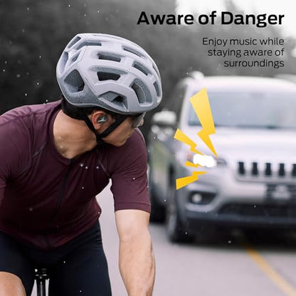 Monster Open Ear AC312 Headphones, Bluetooth 5.4 Wireless Earbuds with Noise-Cancelling Mic for Clear Calls, Powerful Sound by 16mm Large Drivers, Touch Control 32H Playtime, IPX5 Waterproof for Sport