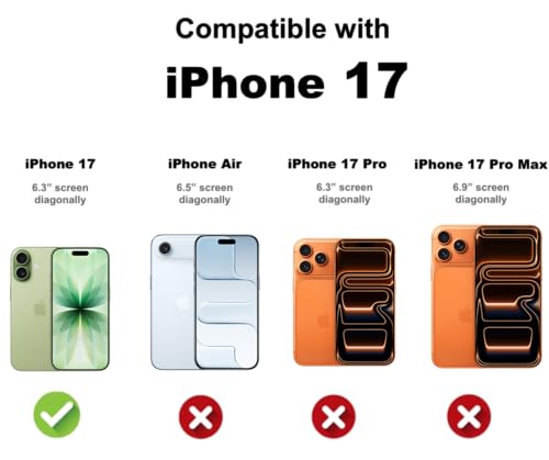 Shamo's Clear TPU Case for iPhone 17 – with Camera Protection, Ultra Slim, Shockproof, Anti-Yellowing, Scratch-Resistant, Wireless Charging Compatible, Enhanced Grip (for iPhone 17) - size: For iPhone 17