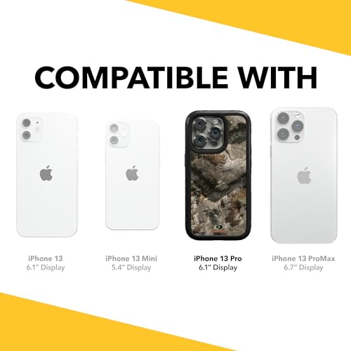 Mossy Oak | Terra Gila | Dual-Layer Case in Onyx Black Designed for iPhone 13 Pro Shock & Drop Proof - Durable | As Seen on Shark Tank - color: Terra Gila | Onyx Black, size: Apple iPhone 13 Pro