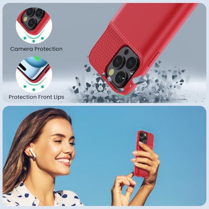 Battery Case for iPhone 15 Pro Max,Powerful 8600mah Ultra-Slim Protective Charging Case,15W Fast Charging Portable Rechargeable Expandable Battery Charger Cover for iPhone 15 Pro Max(6.7inch)-Red - color: Red