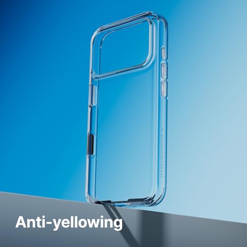 RhinoShield Clear Phone Case for iPhone 17 Pro | Anti-Yellowing, Transparent, High Clarity, Shockproof, Military Grade Drop Protection - color: Ash Black, size: iPhone 17 Pro