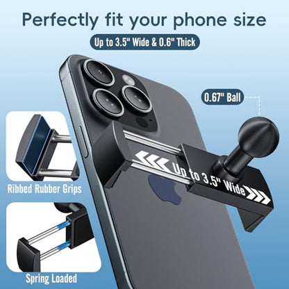 Metal Vent Phone Mount Compatible with Toyota Tacoma 2016-2023 Tundra - style: Universal Mount