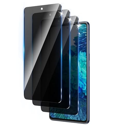 3 Pack Privacy Screen Protector Designed for Samsung Galaxy S20 FE,Full Coverage Anti-Spy Tempered Glass Film,9H Hardness,Anti-Fingerprint,Bubble Free,Easy to Install - color: Galaxy S20 FE FK3