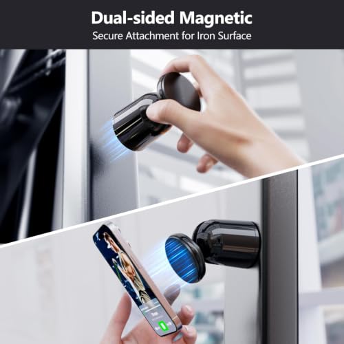 MiiKARE Magnetic Gym Phone Holder for MagSafe, Treadmill and Workout Mount - color: Deep Black