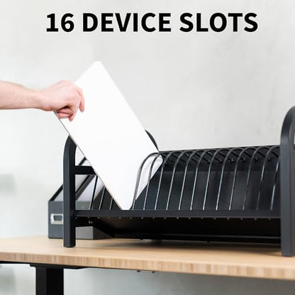 VIVO Black 16-Bay Laptop Open Charging Station, Stand-LAPC3 - size: 16-Bay