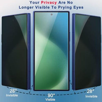 2 Sets Privacy Screen Protector for Samsung Galaxy Z Fold 5 7.6" - size: Samsung Galaxy Z Fold 5