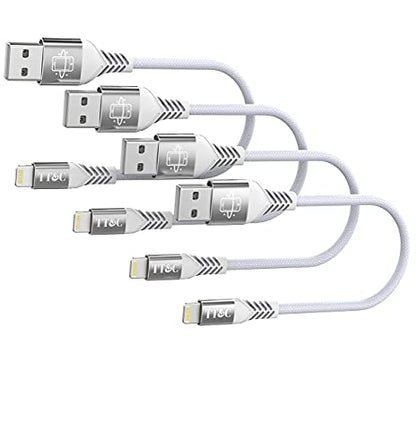TT&C Short Phone Cable 6 inch Charger Sync and Charging Data Cord for iPhone 14/14 Pro/ 14 Pro Max/ 13/13 Pro / 12/11/ Xs/Xs Max/Xr/X/ 8 Plus/iPad (White)