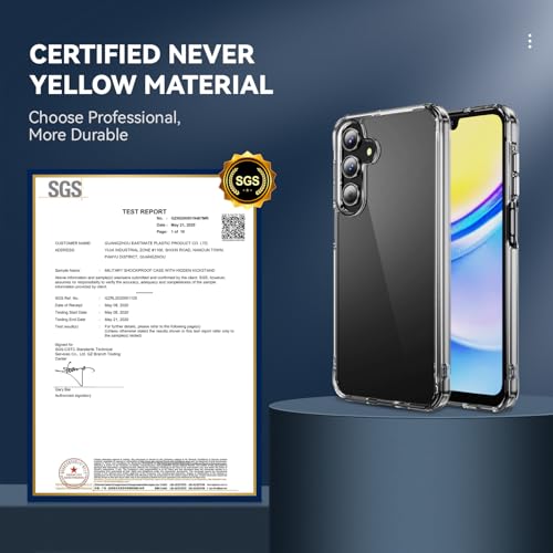 DEERLAMN Clear Phone Case for Samsung Galaxy A57, Transparent Anti-Scratch Non-Yellowing Ultra Slim Fit Shockproof Drop Protection Phone Cover - size: Samsung Galaxy A57