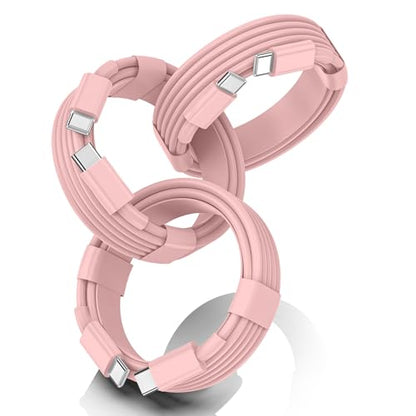Apple USB C to USB C Cable, USBC Cable, Fast Charging, 3-Pack 6FT Pink - color: Pink, size: 6FT