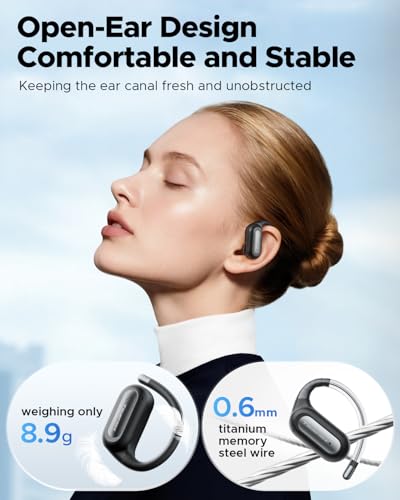 truefree DS1 Open-Ear Headphones, Bluetooth 6.0 Wireless Earbuds