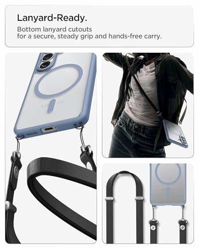 Spigen for Galaxy S26 Plus Case, Ultra Hybrid MagFit [Anti-Yellowing] [Compatible with MagSafe] [Fast Wireless Charging] - Light Blue - color: Light Blue, size: Galaxy S26 Plus
