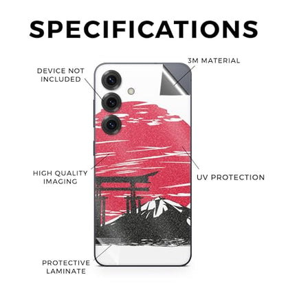 Glossy Glitter Phone Skin Compatible with Samsung Galaxy S25 - Japanese Style - Premium 3M Vinyl Protective Wrap Decal Cover - Easy to Apply | Crafted in The USA by MightySkins - color: Japanese Style, size: Galaxy S25 (Full Wrap), style: Glossy Glitter F