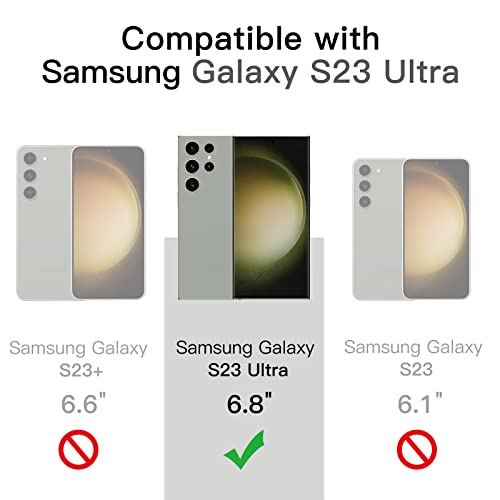 JETech Case for Samsung Galaxy S23 Ultra, Anti-Yellowing, Green | Shockproof Protection, Scratch Resistant Hard PC Back, Durable Transparent TPU Bumper - color: Green