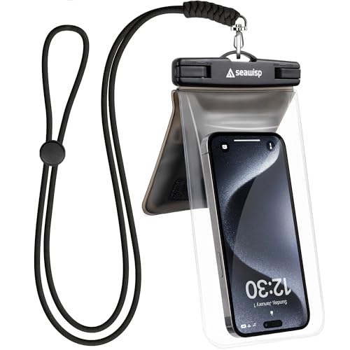 Universal Waterproof Phone Pouch [Double Space] IPX8 Dry Bag with Lanyard for iPhone 16 15 14 13 12 Pro Max XS XR X Galaxy S25 S24 S23 Ultra, Fit All Phones Up to 8'', Gray - color: Gray