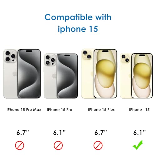 Ultra-Clear Hybrid Case Shockproof & Anti-Yellowing Phone Case | TPU + Acrylic Dual Protection | Slim Fit & Scratch-Resistant Design for iPhone 15 - size: iphone 15