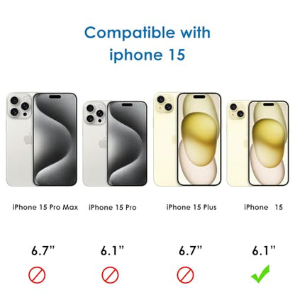Ultra-Clear Hybrid Case Shockproof & Anti-Yellowing Phone Case | TPU + Acrylic Dual Protection | Slim Fit & Scratch-Resistant Design for iPhone 15 - size: iphone 15