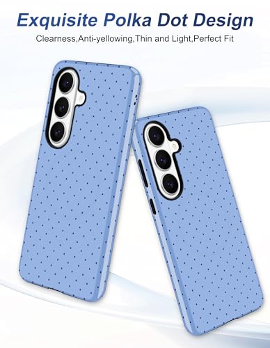 Magnetic Polka Dot Case for Samsung Galaxy A16 5G, Blue | Compatible with MagSafe, Cute Dots Aesthetic Design, Soft TPU and Hard PC Protective Phone Cover for Women Girls - color: Blue Polka Dot