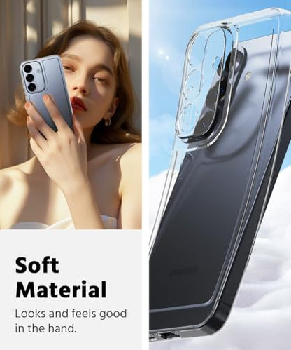 Compatible with Samsung Galaxy S26 Plus Case, Ultra [Slim Thin] Flexible Clear TPU [Scratch-Resistant] Gel Rubber Soft Skin Silicone Protective Phone Case Cover for Galaxy S26 Plus (Clear) - size: S26 Plus