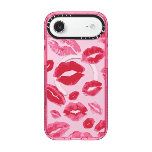 CASETiFY for iPhone Air Case - Impact Compatible with MagSafe | 8.2 ft. 4x Military Grade Drop Protection | Lipstick Kisses | Pink - color: Lipstick Kisses, size: Iphone Air (6.5")