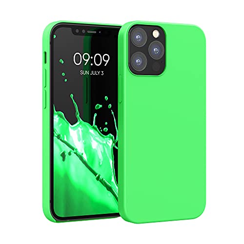 kwmobile Case Compatible with Apple iPhone 12 / iPhone 12 Pro Case - TPU Silicone Phone Cover with Soft Finish - Lime Green - color: lime green, size: iPhone 12 / iPhone 12 Pro