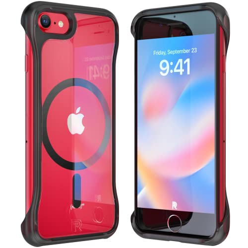 REBEL Magnetic Case for iPhone SE 2022 [Flex Series] Clear, MagSafe Compatible, Exposed Sides, Non-Yellowing, Protective Shockproof iPhone SE 3 Case/SE 2020/iPhone 8, 4.7 Inch Phone (Crystal Clear) - color: Crystal Clear, size: iPhone SE