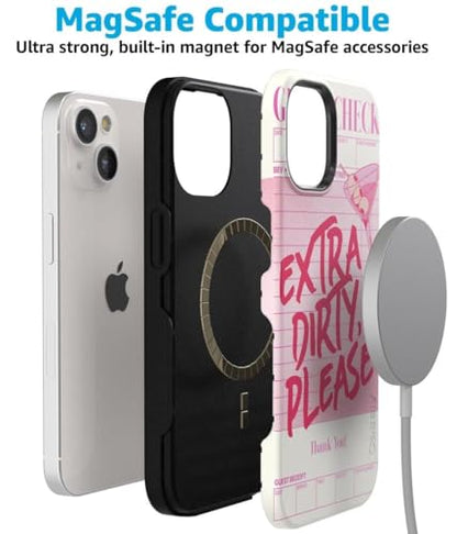 Casely iPhone 15 Plus Case | Extra Dirty Please | Fun on Weekdays | Bold Protective Design | Compatible with MagSafe - color: Extra Dirty Please | Fun on Weekdays