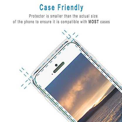 2 Pack Screen Protector for iPhone SE 2016/5S/5/5C Tempered Glass - color: Clear-iPhone SE 2016