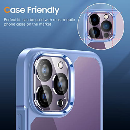 UniqueMe 3 Pack for iPhone 14 Pro Max/14 Pro Camera Lens Protector-Clear