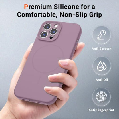 SUPFINE Silicone & Magnetic for iPhone 13 Pro Case - color: Blackcurrant, size: iPhone 13 Pro