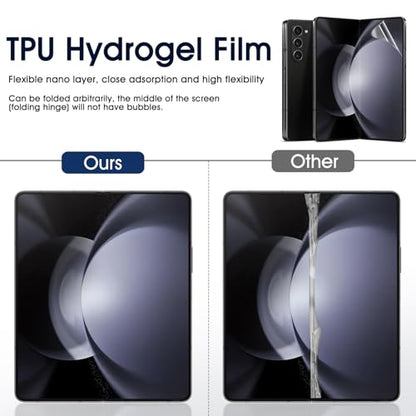 2 Sets Screen Protector for Samsung Galaxy Z Fold 5-7.6", Front/Back Full Coverage Soft Protective Film, Premium Folding,HD Clear Scratch Resistant - size: Samsung Galaxy Z Fold 5