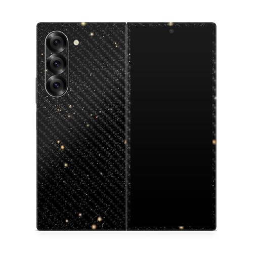 Carbon Fiber Phone Skin Compatible with Samsung Galaxy Z Fold 6 - Deep Space - Premium 3M Vinyl Protective Wrap Decal Cover - Easy to Apply | Crafted in The USA by MightySkins - color: Deep Space, style: Carbon Fiber Textured Finish
