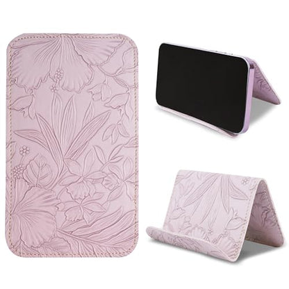 Airplane Travel Essentials for Flying Flex Flap Cell Phone Holder & Flexible Tablet Stand for Desk, Bed, Treadmill, Home & in-Flight Airplane Travel Accessories(1-Carved Purple) - color: 1-Carved Purple