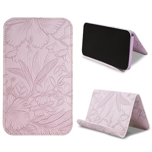 Airplane Travel Essentials for Flying Flex Flap Cell Phone Holder & Flexible Tablet Stand for Desk, Bed, Treadmill, Home & in-Flight Airplane Travel Accessories(1-Carved Purple) - color: 1-Carved Purple