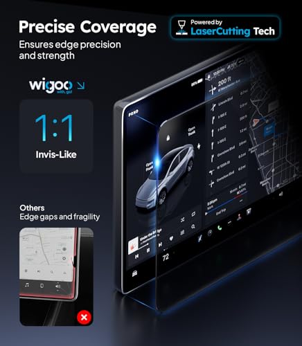 Wigoo for Tesla Model Y &Model 3 Screen Protector, 15", Matte - size: Model Y(2020~2025) Model 3(2017~2023)