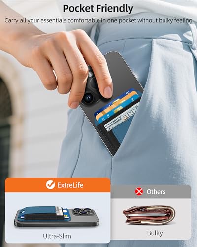 Upgraded for Magsafe Wallet, 7 Card Holder, RFID Blocking, Strongest Magnet | Magnetic Wallet for iPhone 17/16/15/14/13/12 Series, Magnetic Card Holder, 2 Card Slots, Vegan Leather, Dark Blue Green - color: Dark Blue Green-Upgraded