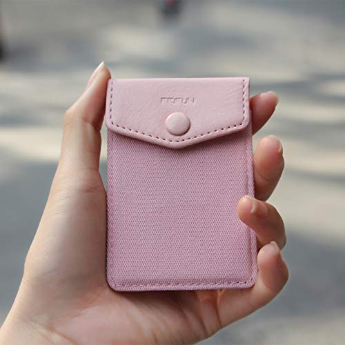 Ultra-Slim Self Adhesive Credit Card Leather Wallet - color: Pink