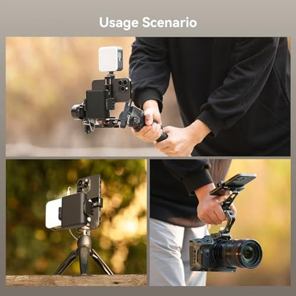 SMALLRIG Metal Phone Holder Support with Cold Shoe Mount, Universal Smartphone Adapter Support Free Adjustment Joints, Phone Tripod Mount for iPhone 17/16/15, for Samsung Galaxy etc-4382 - style: Cold Shoe Interface