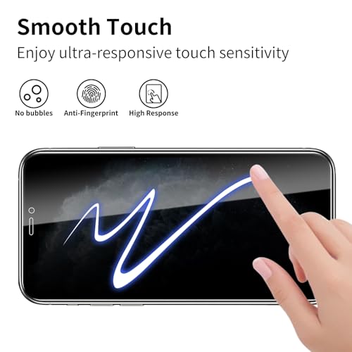 3 Pack Privacy Screen Protector for iPhone 11 Pro Max/iPhone Xs Max, 9H Hardness Double Shatterproof Anti-Spy Tempered Glass Film, Easy Installation - size: iPhone 11 Pro Max/iPhone Xs Max
