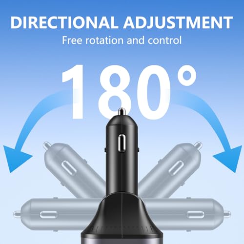 Retractable Car Charger, 4 in 1 Fast Car Charger 78W with 4 Ports(Grey) - color: Grey