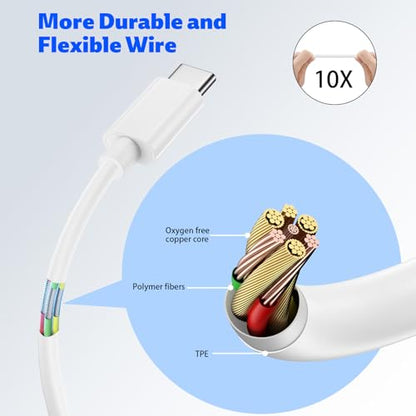USB C Headphone for iPhone 18 Pro/17 Pro Max 16 Wired Earbuds,White - color: White
