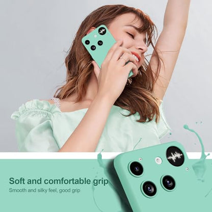 Silicone Case for Nothing Phone 3, Mint Green | Soft Silicone Silky Touch Easy Clean, Shockproof Slim Phone Cover, Upgraded Camera Protection, Anti-Scratch Microfiber Lining - color: Mint, size: Nothing Phone 3