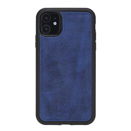 Venito Lucca Leather Case Compatible with iPhone 11 (6.1 inch) – Extra Secure with Padded Back Cover -Antique Dark Blue - color: Antique Dark Blue, size: iPhone 11