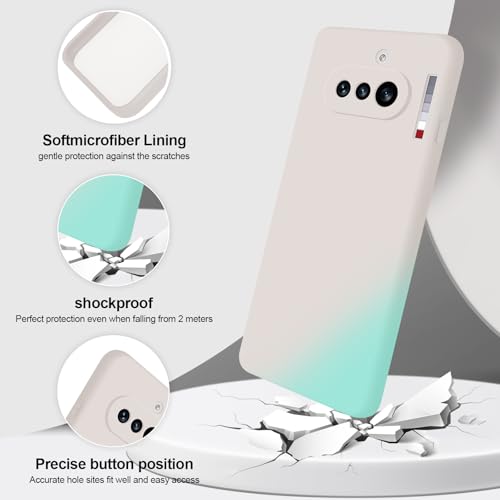 GiiYoon Silicone Case for Nothing Phone 4a, Off White - color: Off-white, size: Nothing Phone 4a