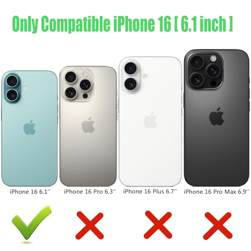 Wireless Charging Case for iPhone 16, 10000mAh High Capacity Portable Rechargeable Protective Extended Battery Case Qi Wireless Charging with iPhone 16(6.1 inch) Extended Battery Charger Case (Black) - size: iPhone 16 (6.1 inch)