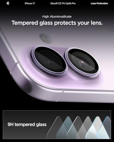 Spigen Camera Lens Protector for iPhone 17 (16 Plus/16) - Lavender - color: Lavender