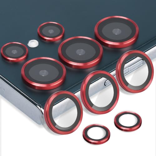Camera Lens Protector for Samsung Galaxy S25 Ultra, Red - color: Red